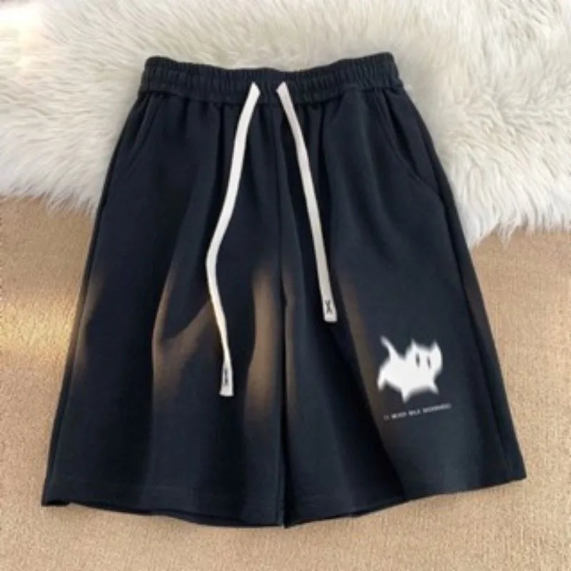 Oversized Print Shorts